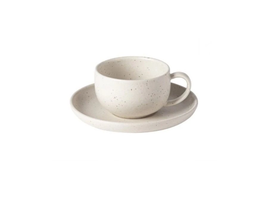 CASAFINA Pacifica vanilla, tazza da the con piattino 0,22 lt