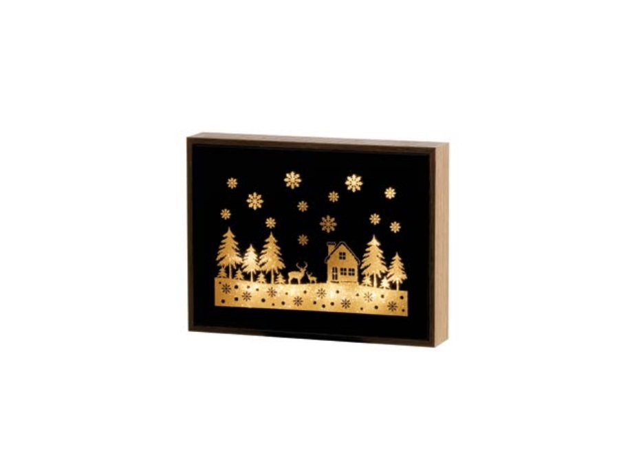 L'OCA NERA Paesaggi segreti, quadretto 1 con luce led 21x4x16h cm