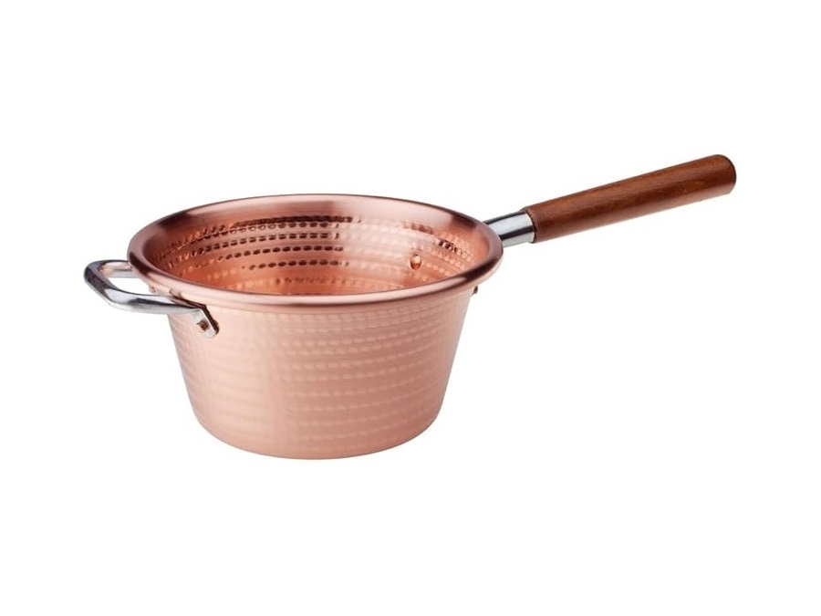 PENTOLE AGNELLI Paiolo con manico in legno e maniglie inox, Ø 20 Cm