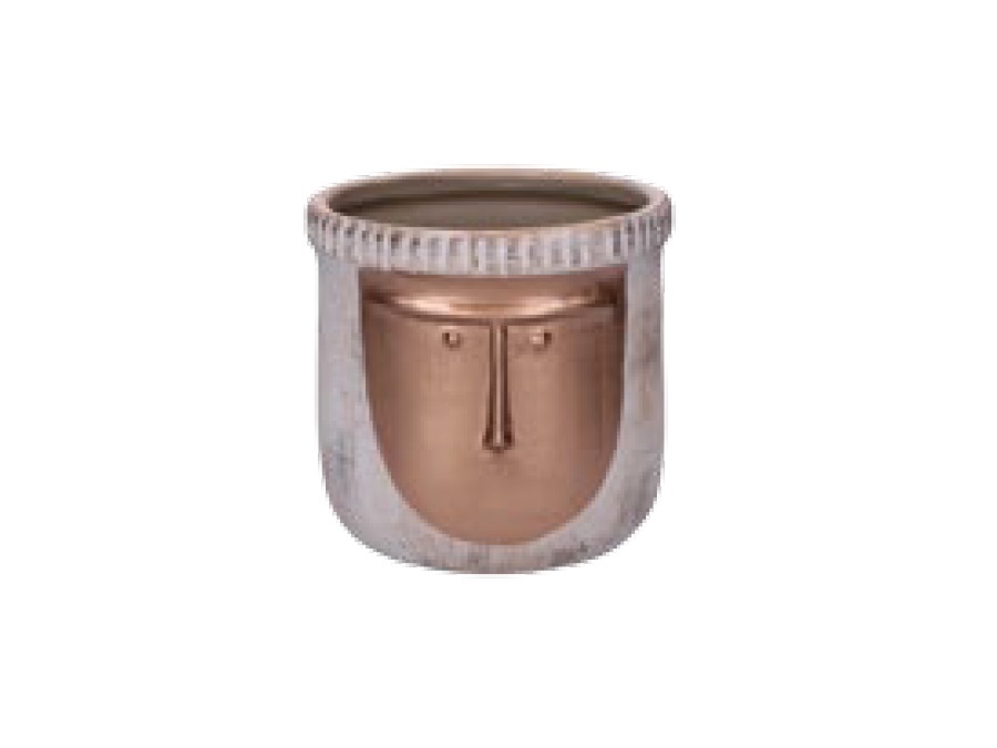 RITUALI DOMESTICI Paladino, vaso decorativo oro largo 17xh16 cm