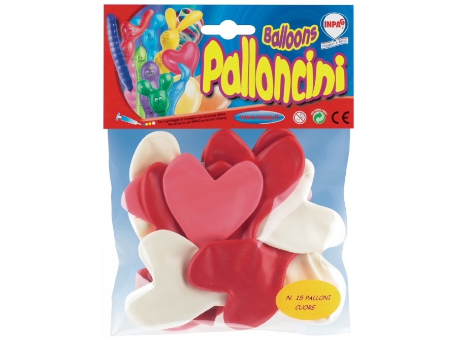 P. EMME GIOCHI PALLONCINI CUORE 15 PZ.