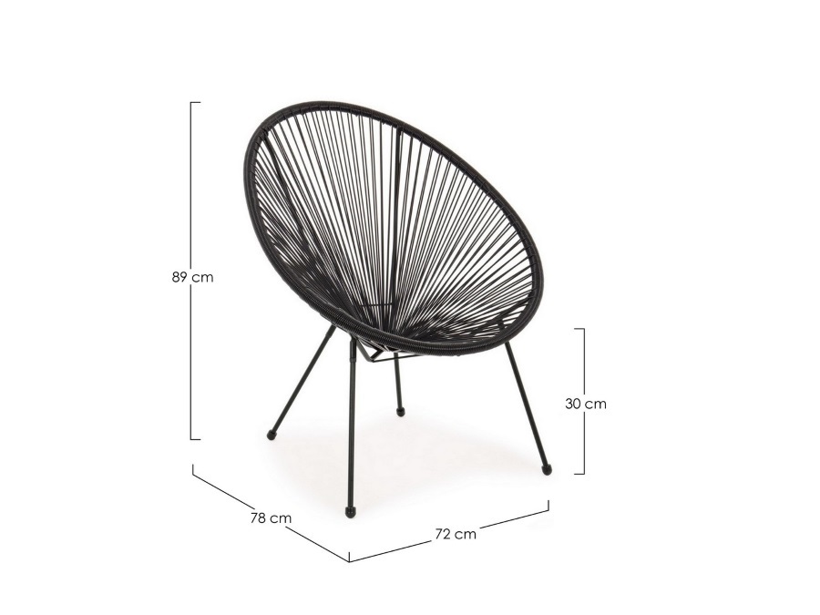 BIZZOTTO Parker, poltrona nera