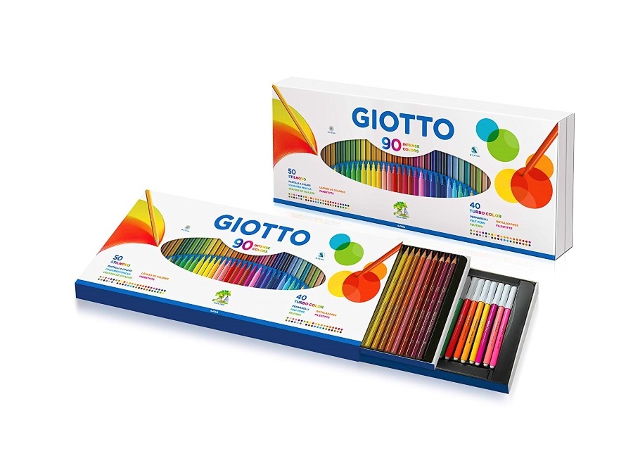 FILA Pastelli Stilnovo e Pennarelli Turbocolori - Astuccio Giotto da 90 pezzi
