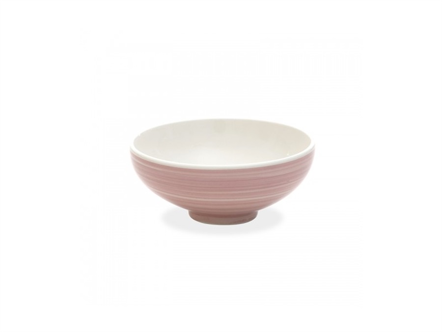 ZAFFERANO S.R.L. Patera Bowl grande stoneware decoro pallino 90 cl rosa