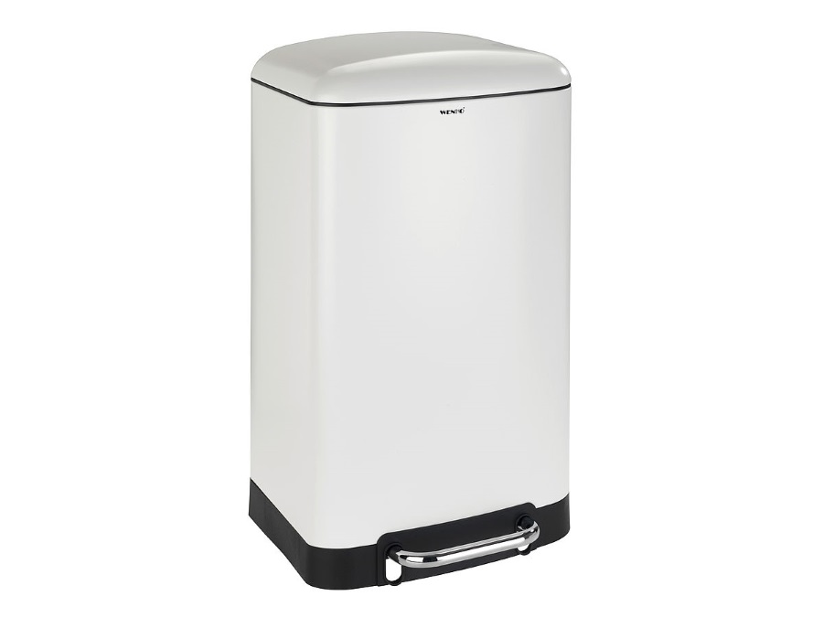 WENKO Pattumiera easy close, 30 lt, bianco