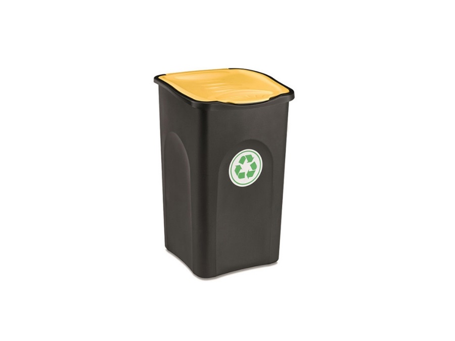 STEFANPLAST S.P.A. Pattumiera ecogreen, nero/giallo