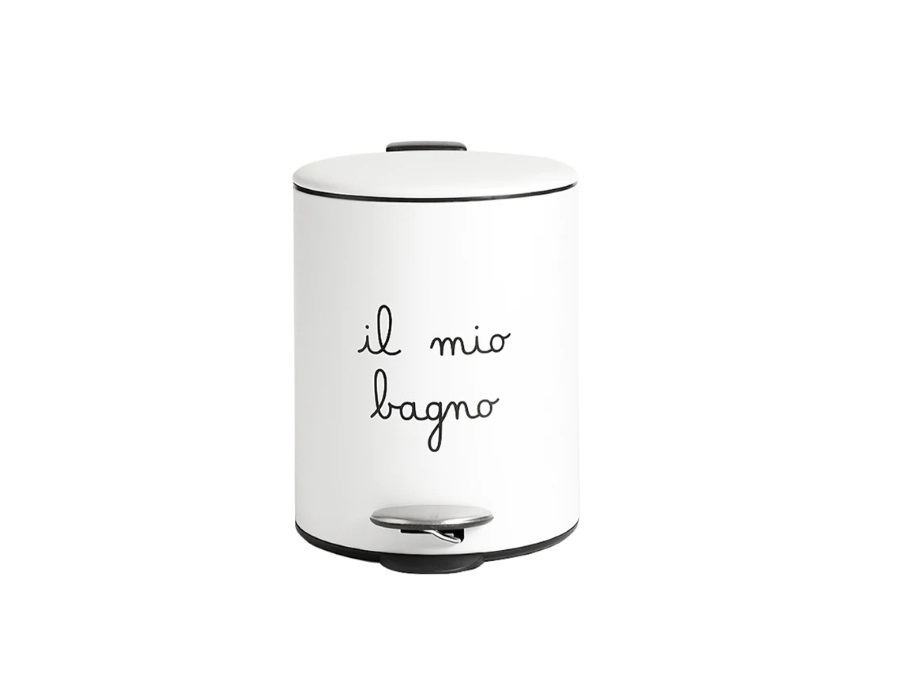 SIMPLE DAY LIVING & LIFESTYLE Pattumiera Il mio bagno bianca 5 lt