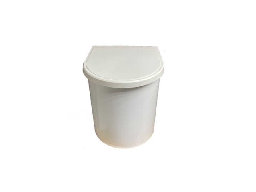 DELTA INOX Pattumiera moplen 602, bianco