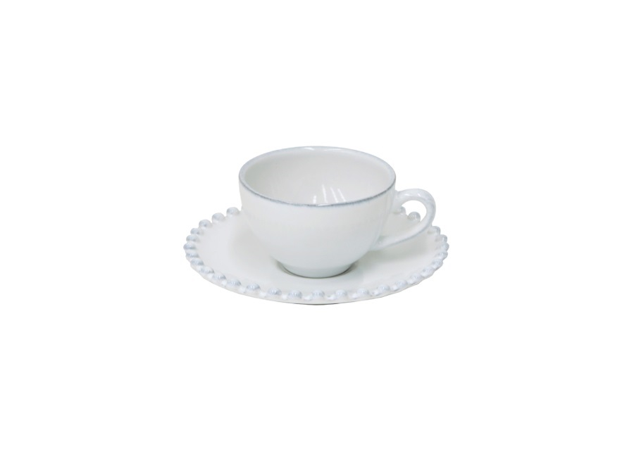 COSTA NOVA Pearl white, tazza moka con piattino 0,09 lt