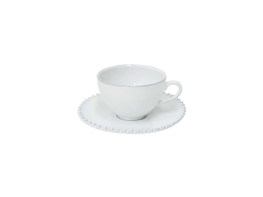 COSTA NOVA Pearl white, tazza the con piattino 0,25 lt