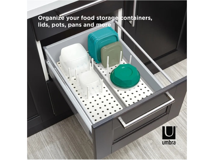 UMBRA peggy, set organizer regolabile bianco