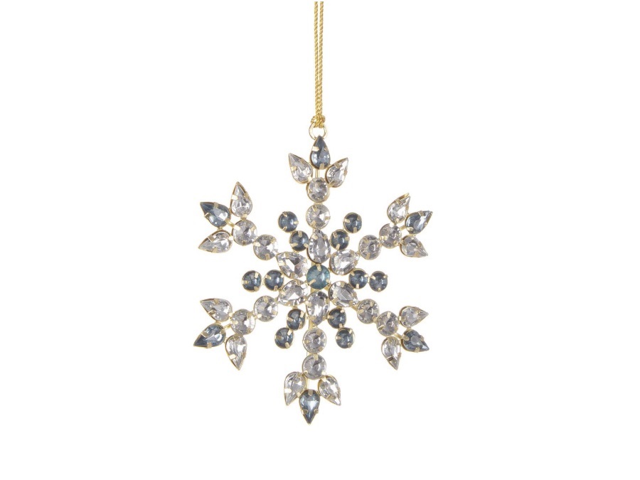 BIZZOTTO Pendaglio dakotah fiocco neve turchese, 12x12 cm