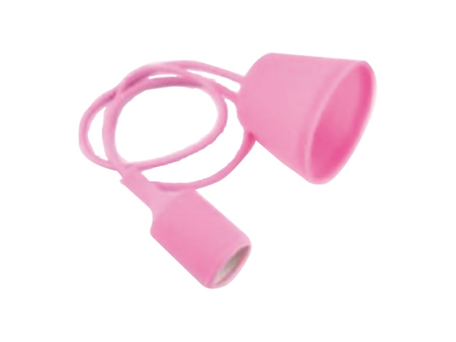 NOVA LINE Pendel E27 in plastica - cavo a colore 0,8 mt - rosa