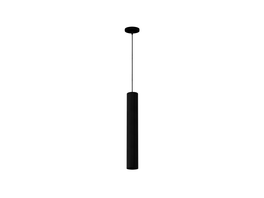 NOVA LINE Pendel GU10 in alluminio - Ø 50x500 mm - cavo 1 mt - nero