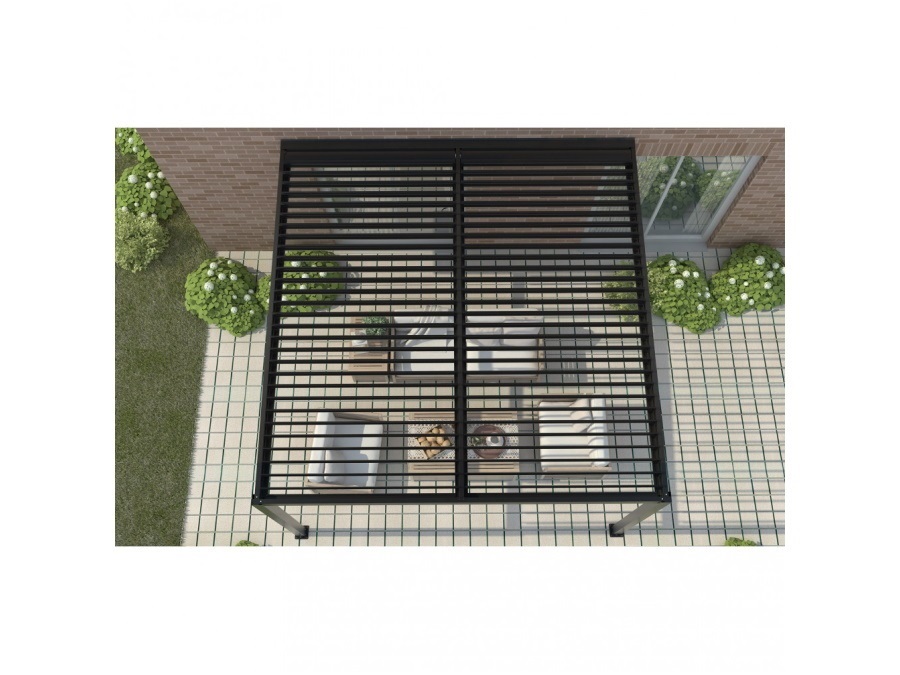 MAGAZZINI COSMA S.P.A. Pergola bioclimatica antracite 4x2,5, addossata