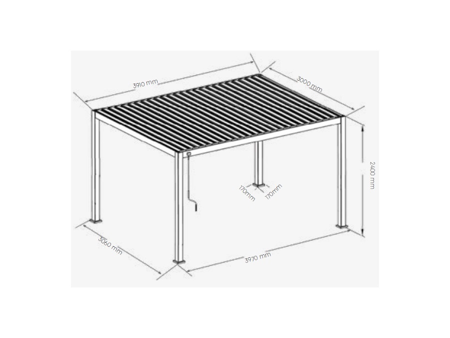 MAGAZZINI COSMA S.P.A. Pergola bioclimatica doppia lamella antracite, 3x4