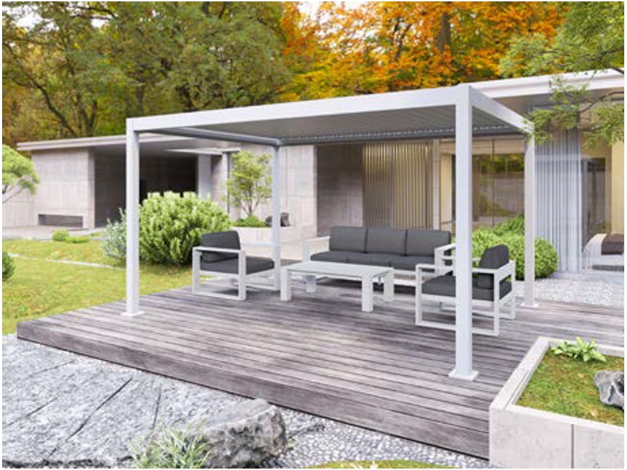 MAGAZZINI COSMA S.P.A. Pergola bioclimatica doppia lamella bianca, 3x3