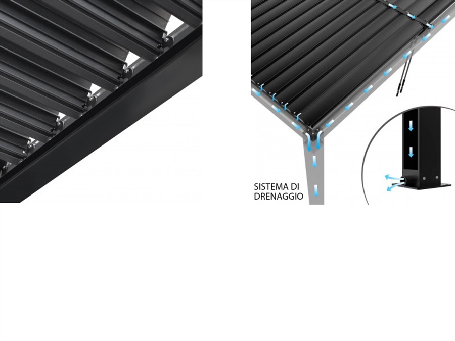 MAGAZZINI COSMA S.P.A. Pergola bioclimatica grigio scuro 3x3