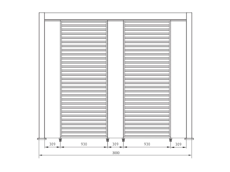 BIZZOTTO Pergola ocean 3,6x6 mt natural-antracite
