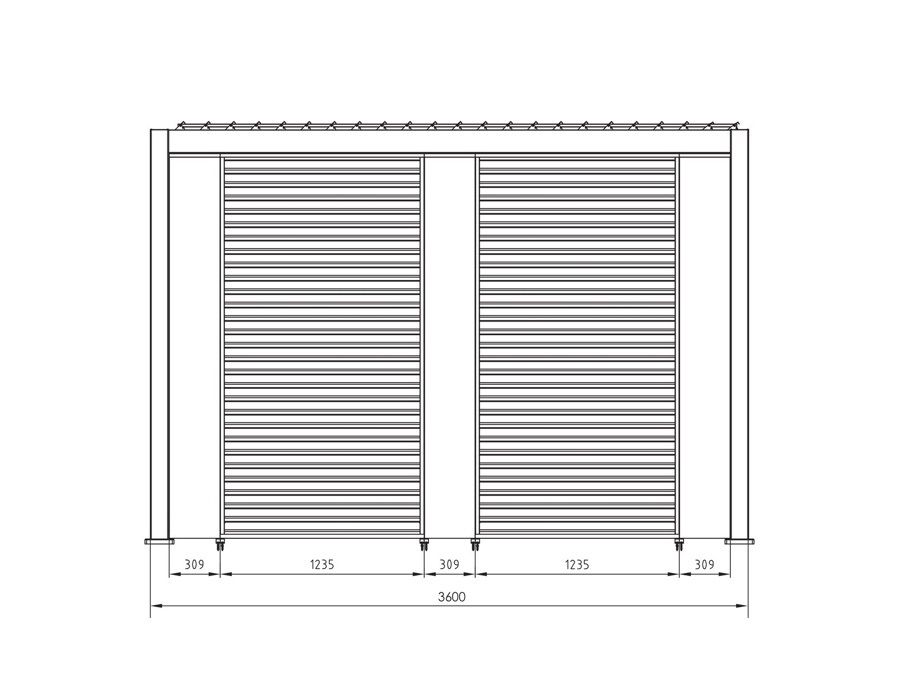 BIZZOTTO Pergola ocean 3,6x6 mt natural-antracite