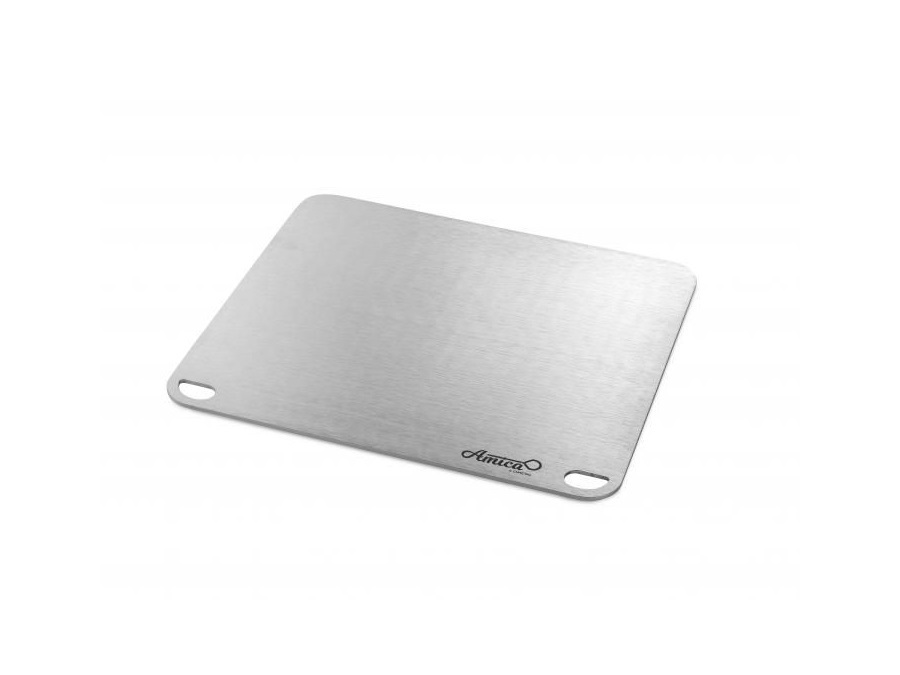 GI.METAL Piastra in acciaio per pizza 40x35