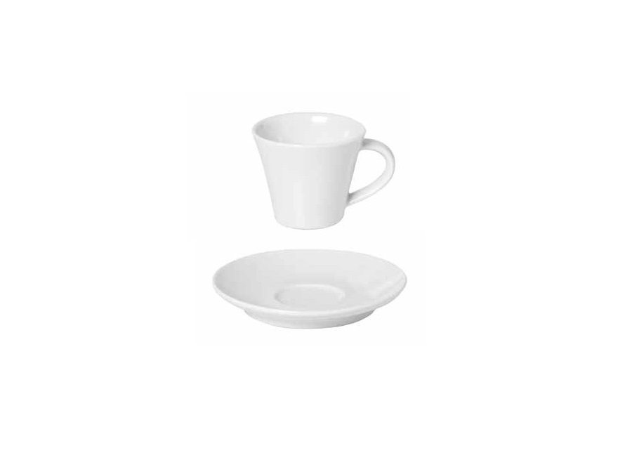 TABLE TOP PORCELLANE SAS Piattino per tazzina caffè in porcellana bianca Conica Ø 12 cm