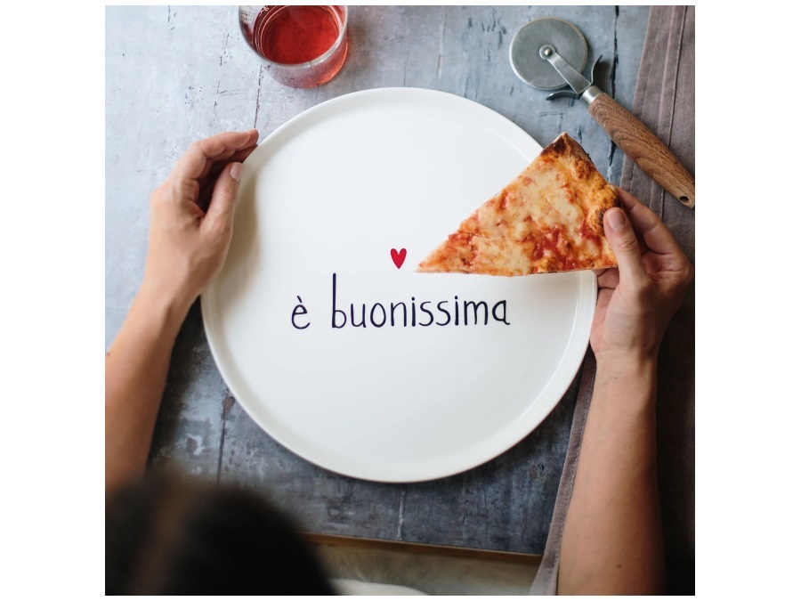 SIMPLE DAY LIVING & LIFESTYLE Piatto pizza è buonissima, Ø31,5 cm