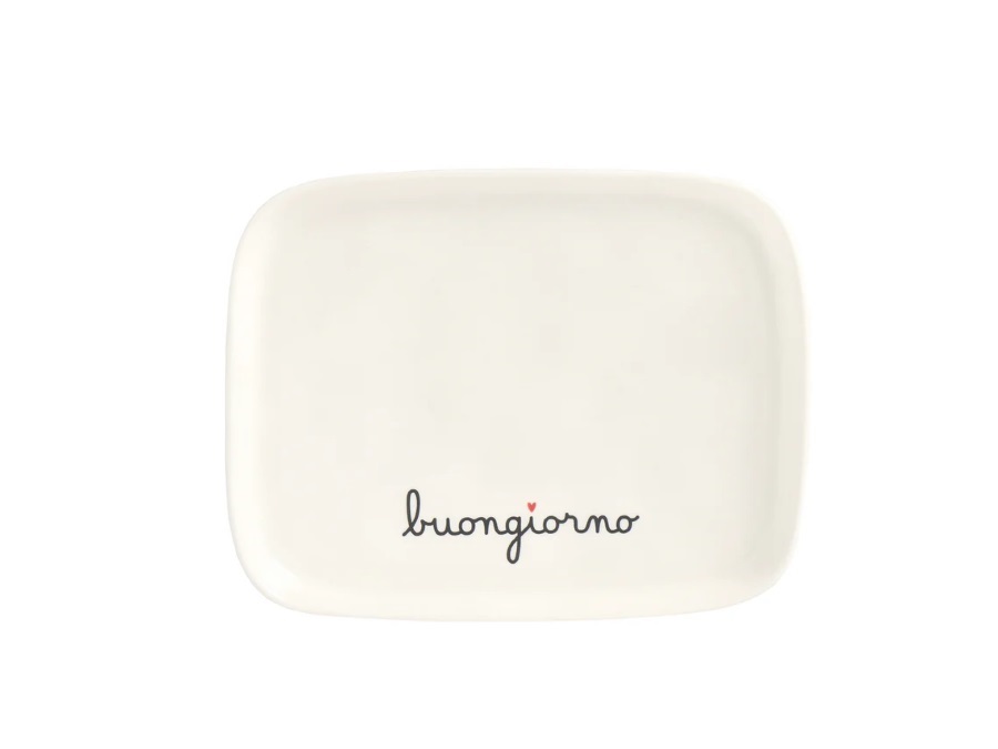 SIMPLE DAY LIVING & LIFESTYLE Piatto rettangolare Buongiorno 20x15,5 cm