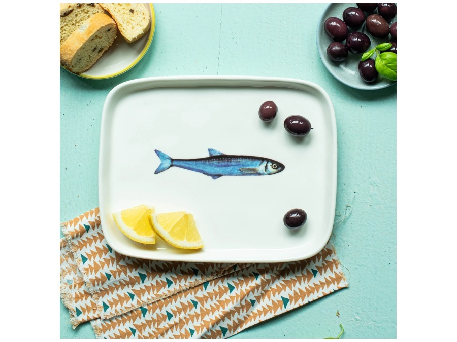 SIMPLE DAY LIVING & LIFESTYLE Piatto rettangolare Sardina