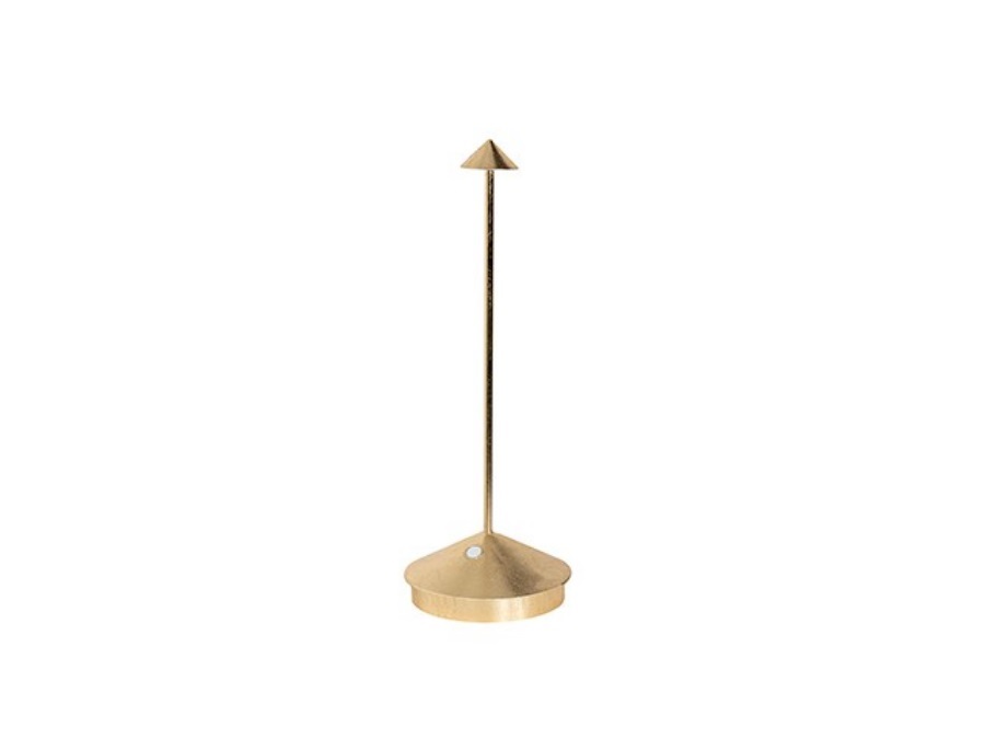 ZAFFERANO S.R.L. Pina pro, lampada da tavolo ricaricabile foglia d'oro