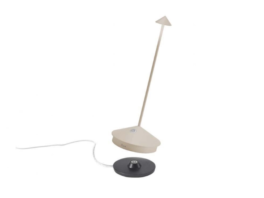 ZAFFERANO S.R.L. Pina pro, lampada da tavolo ricaricabile sabbia