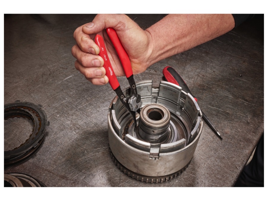 MILWAUKEE Pinza reversibile per anelli elastici - compatta dritta 18°