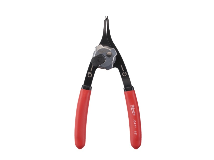 MILWAUKEE Pinza reversibile per anelli elastici - media diritta 18°