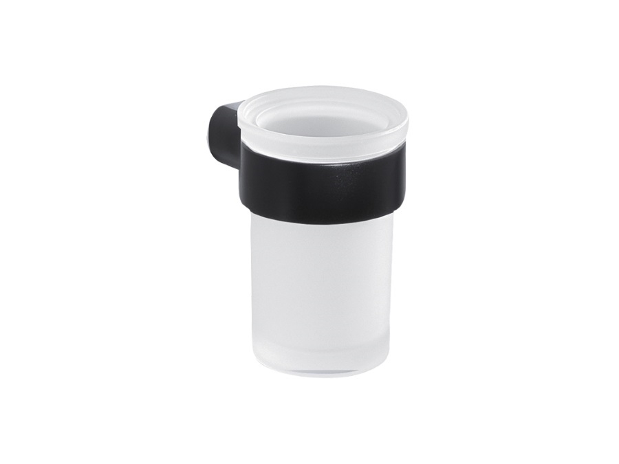 GEDY SPA Pirenei, portaspazzolini nero