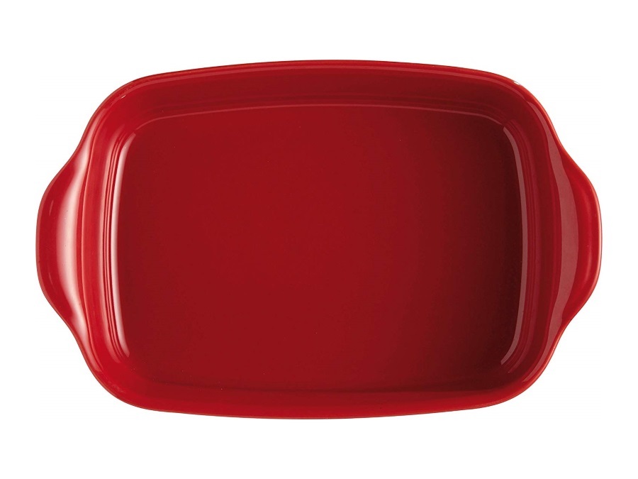 EMILE HENRY-EMILE & CO Pirofila rettangolare di Emile Henry, Grand Cru, Rosso, Emile Henry - MISURA 42X27X7 CM