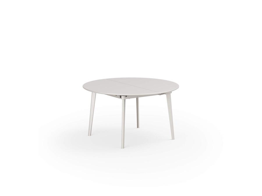EMU Plus4, tavolo allungabile tondo 138+60 cm, bianco 23