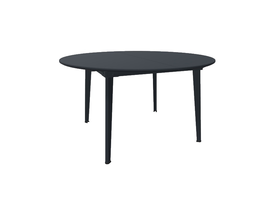 EMU Plus4, tavolo tondo allungabile 138+60x76 cm, ferro antico