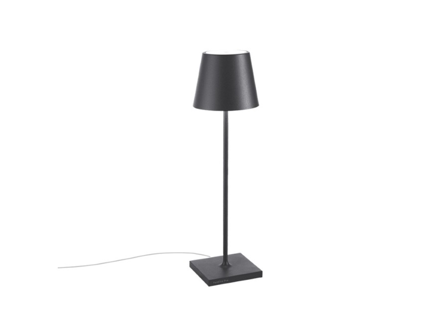 ZAFFERANO S.R.L. Poldina l desk, lampada da tavolo con cavo (non ricaricabile) - grigio scuro
