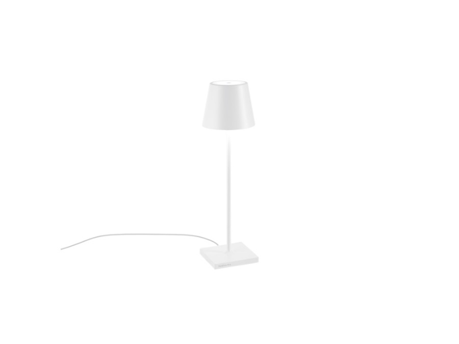 ZAFFERANO S.R.L. Poldina table, lampada da tavolo led con cavo (non ricaricabile) - bianco