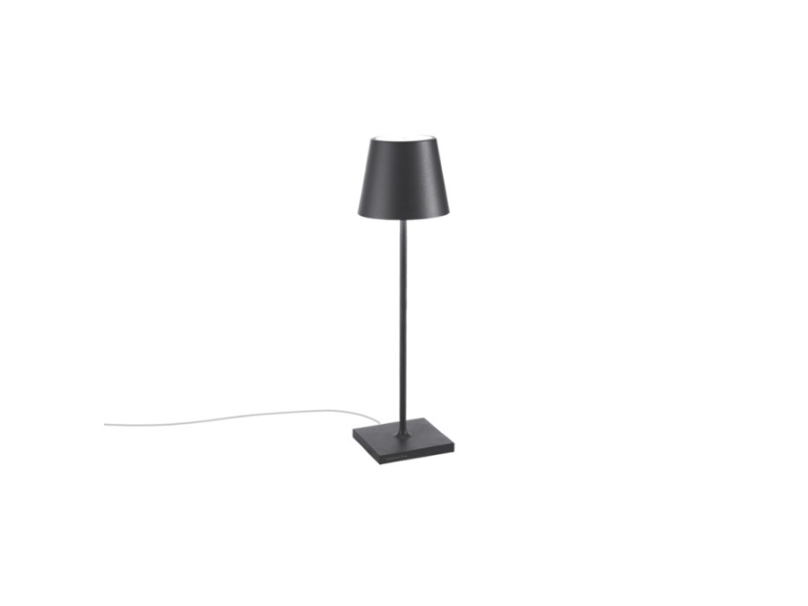 ZAFFERANO S.R.L. Poldina table, lampada da tavolo led con cavo (non ricaricabile) - grigio scuro