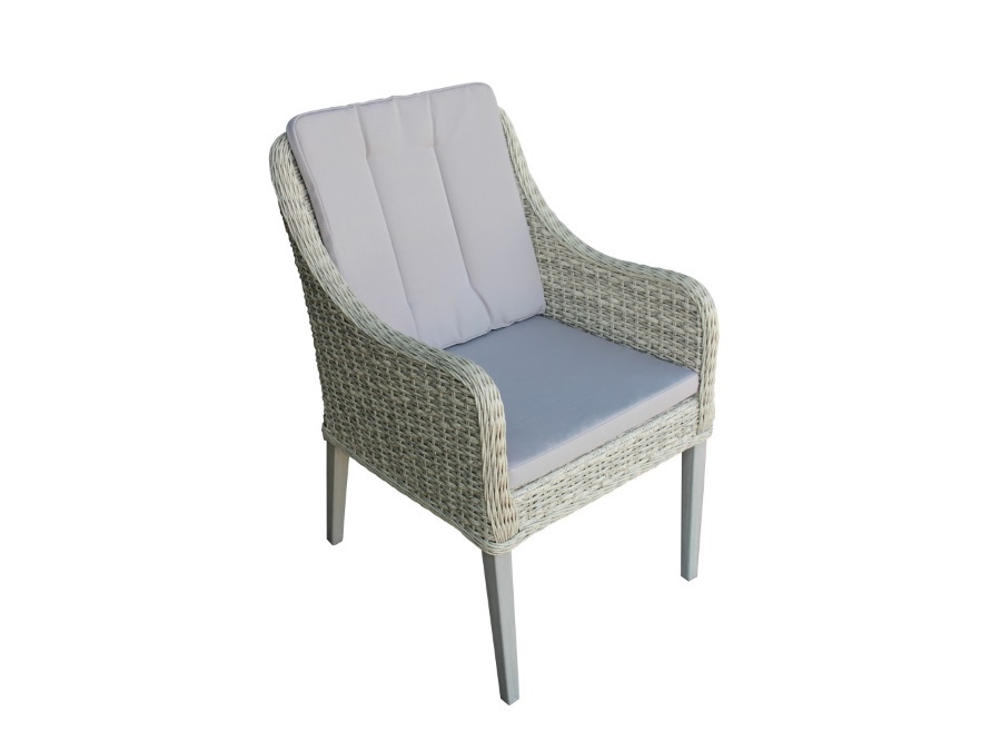 MAGAZZINI COSMA S.P.A. Poltrona Malesia in wicker grigio con cuscino