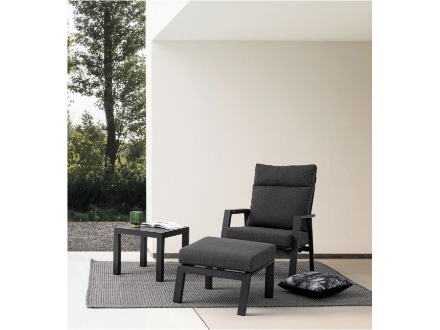 BIZZOTTO Poltrona reclinabile con cuscino kledi antracite jx55