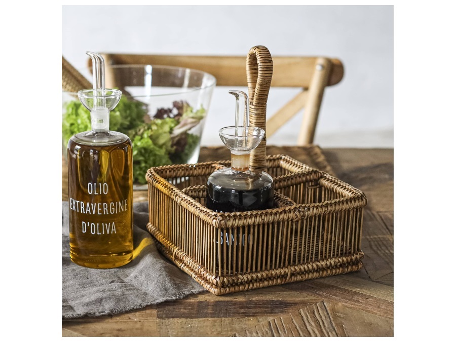 SIMPLE DAY LIVING & LIFESTYLE Porta Condimenti Rain in rattan naturale