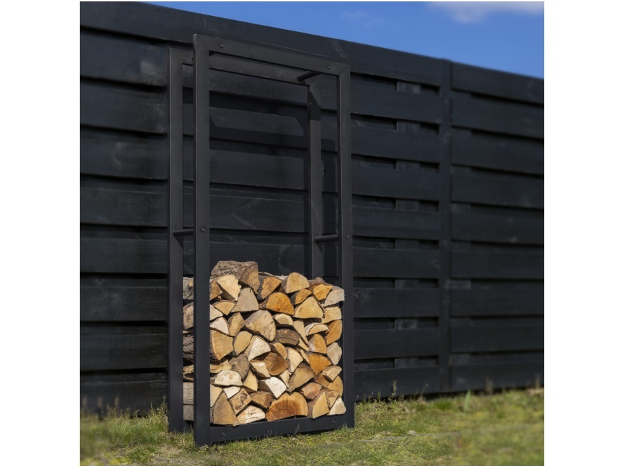 ESSCHERT DESIGN Portalegna in Metallo L Nero