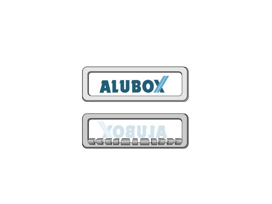 ALUBOX Portanome universale in plastica completo di cartellino per cassetta posta Alubox