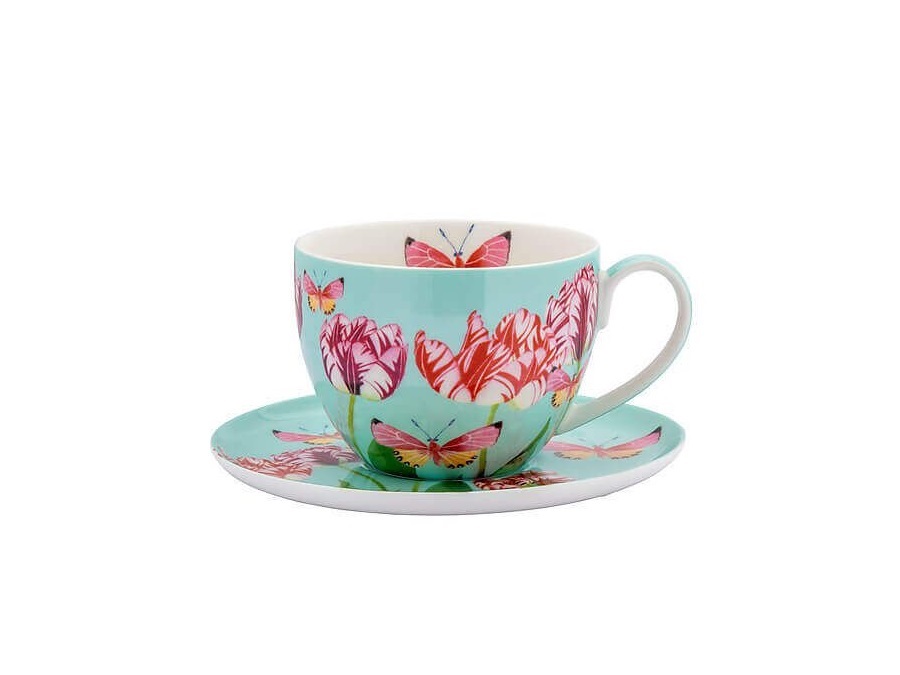 MAXWELL & WILLIAMS Posey, tazza colazione con piattino 400 ml Tulip Love