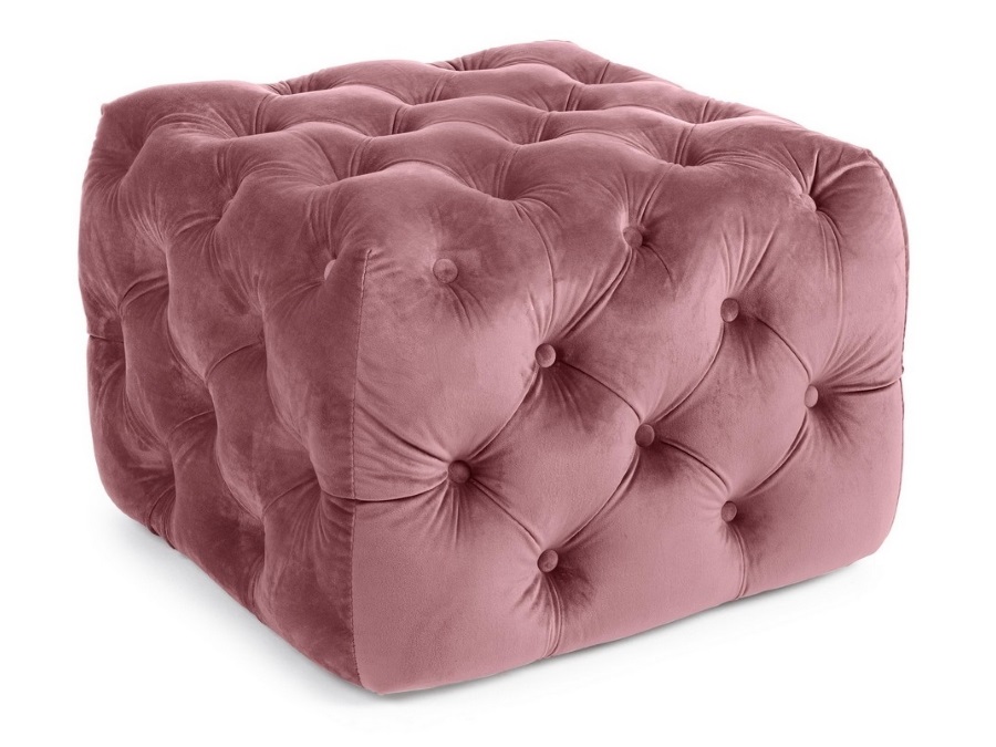 BIZZOTTO Pouf EVAN velluto blush S