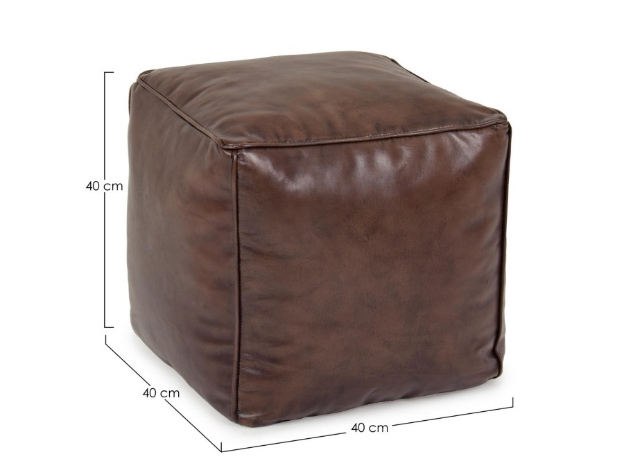 BIZZOTTO POUF MENDEZ MARRONE, 40X40