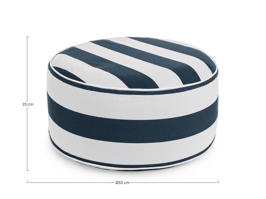 BIZZOTTO Pouf righe gonfiabile bianco/blu