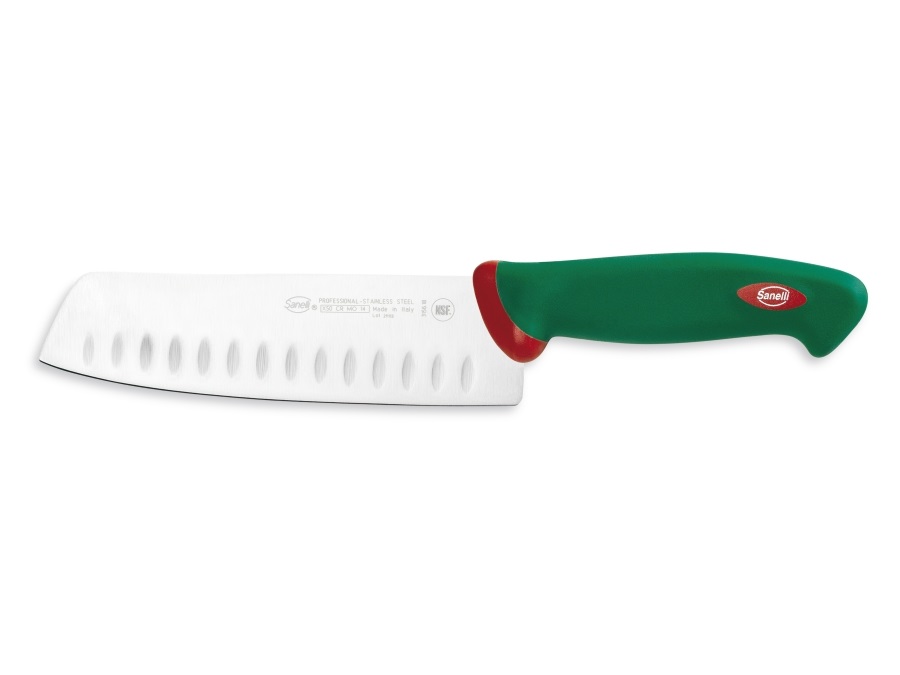 COLTELLERIE SANELLI Premana, coltello giapponese olivato, 18 cm